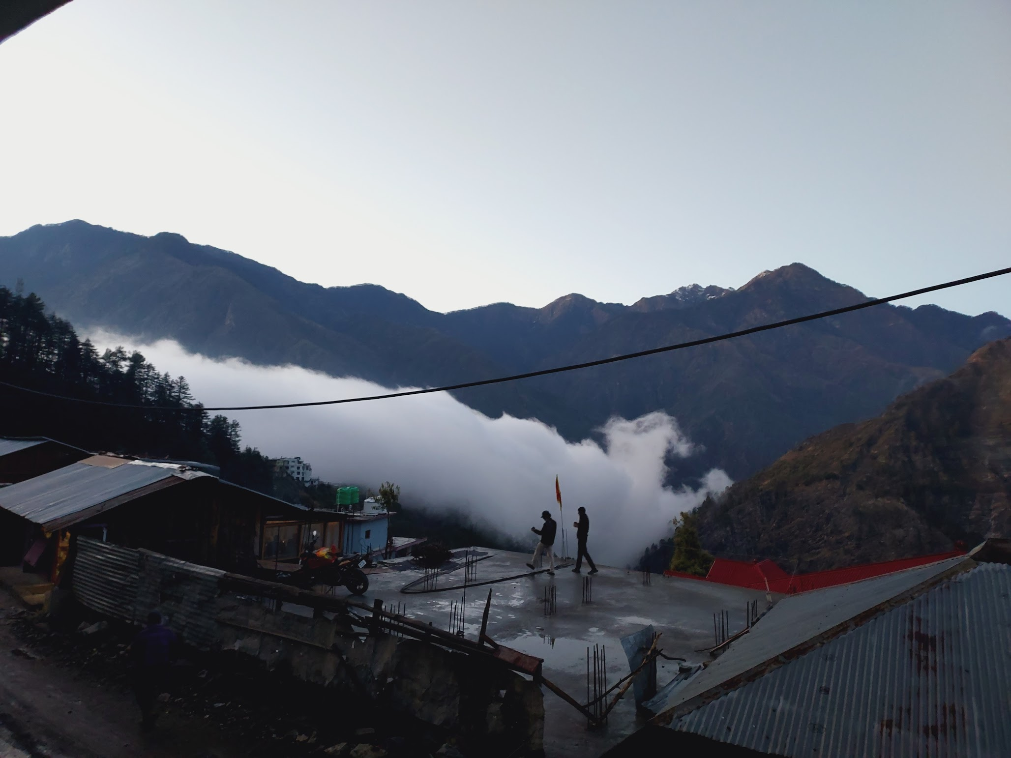A.P. and S.S. trying to record a timelapse of the clouds in Sankari